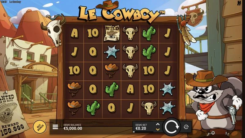 Le Cowboy slot at SmokAce, base game
