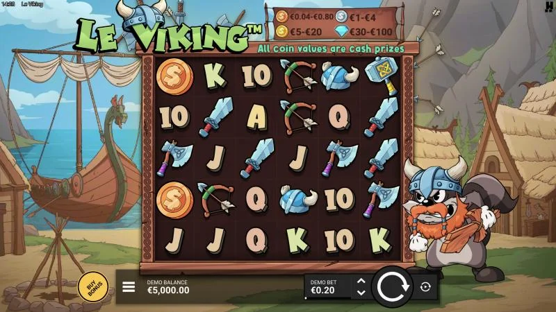 Le Viking slot at SmokAce, €0.20 bet