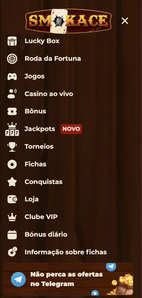 SmokAce mobile menu